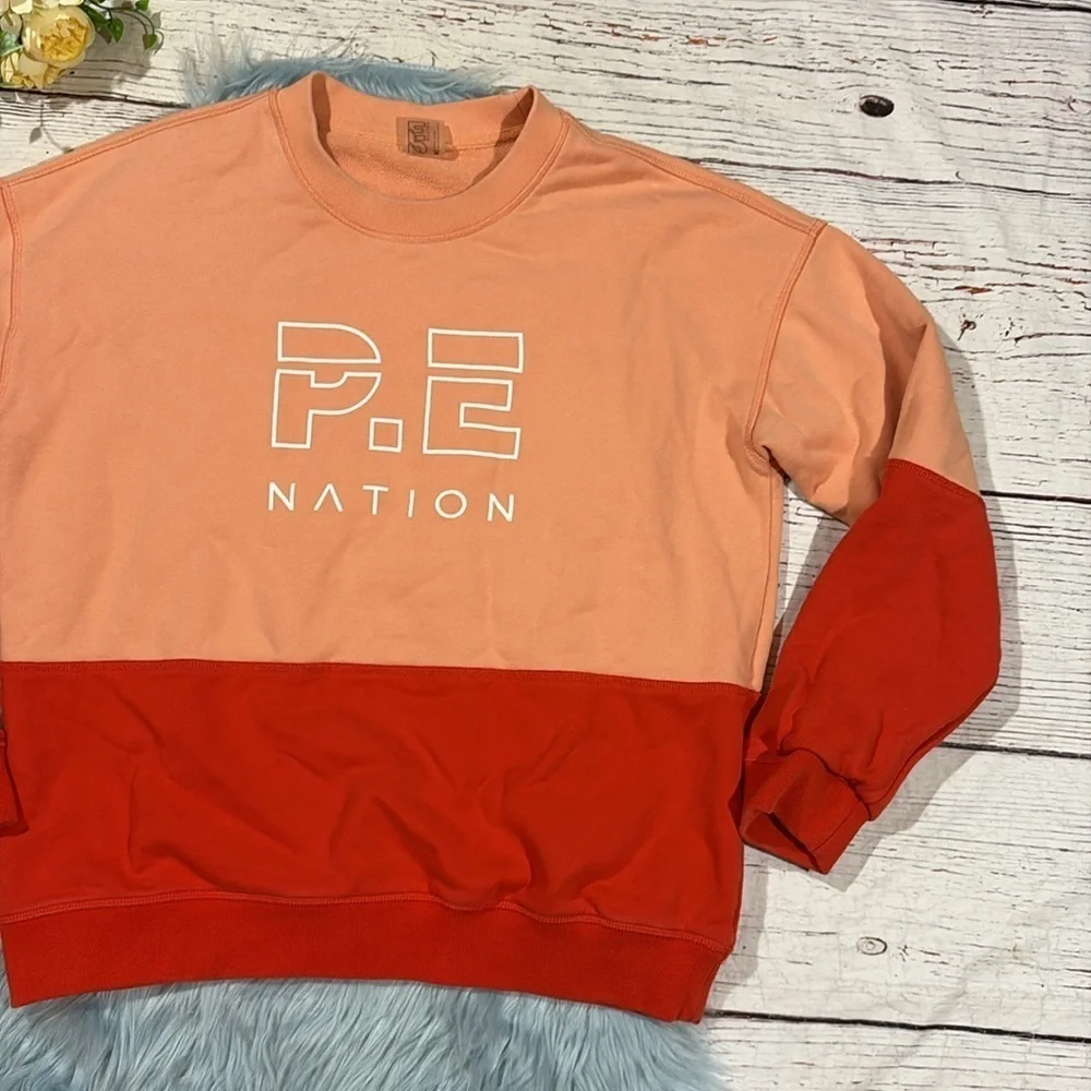 P.E Nation Money Shot Logo Colorblock Sweatshirt
